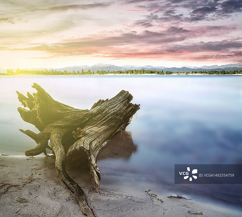 梯 cascade 湖图片素材