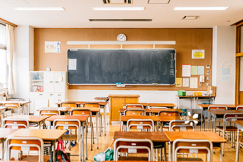日本高中教室图片素材