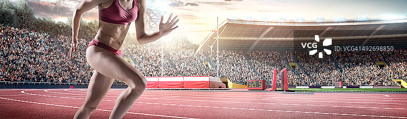 女运动员短跑冲刺图片素材