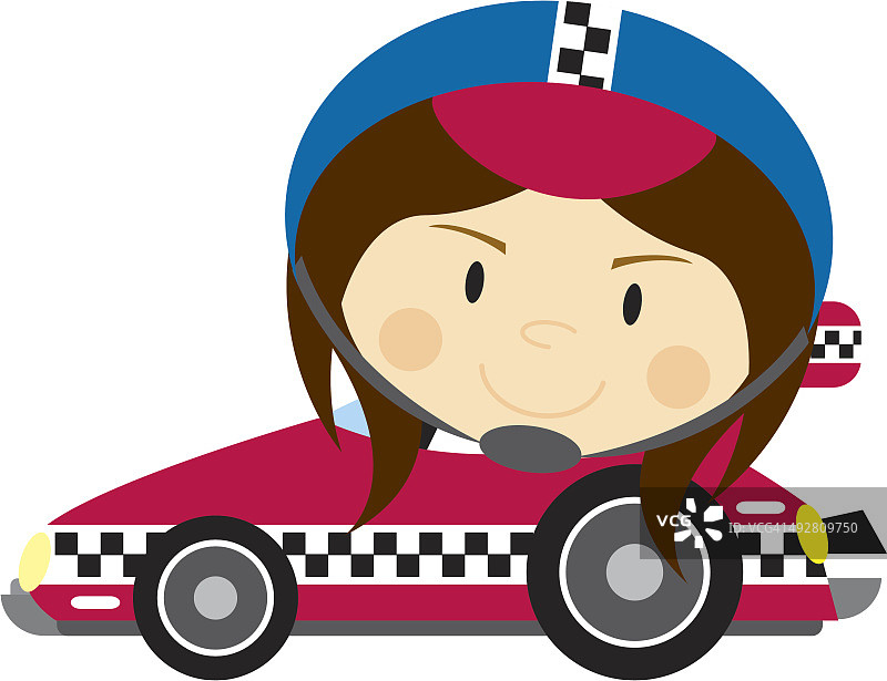 大头赛车手图片素材