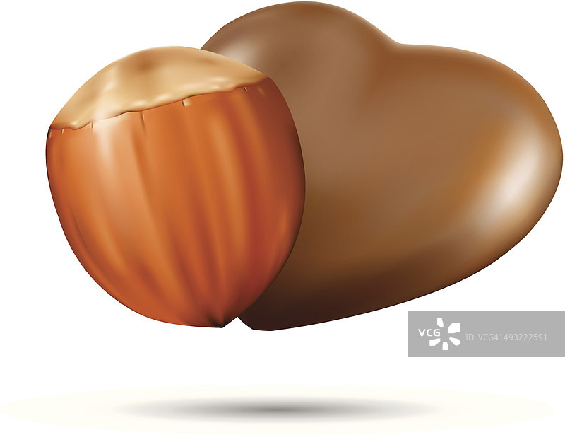 榛子和巧克力图片素材