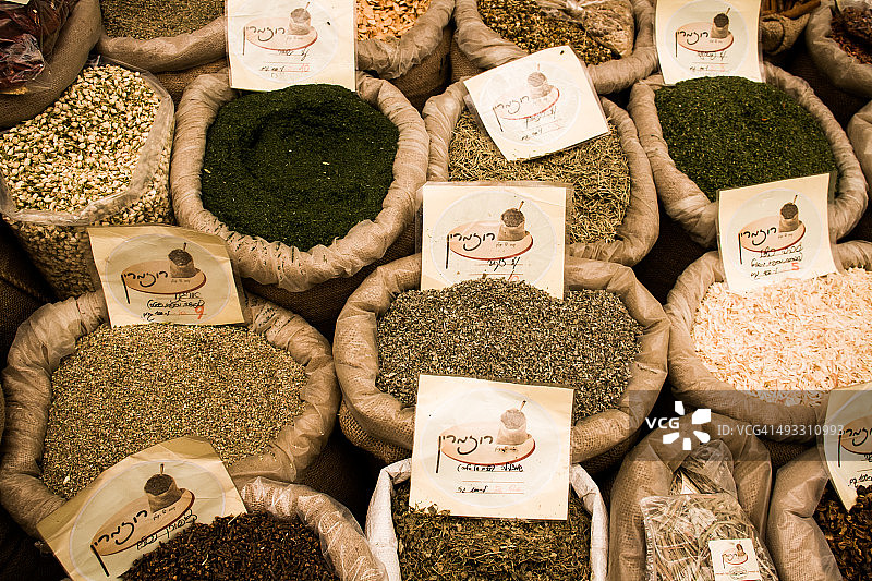 谷物和染料，阿拉伯市场图片素材
