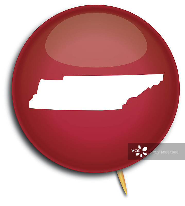 田纳西州地图徽章图片素材