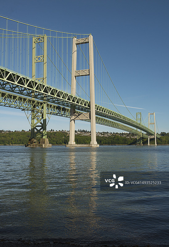 华盛顿州塔科马海峡大桥图片素材