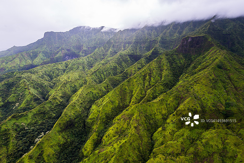 可爱岛怀厄莱阿莱山附近的航拍照片图片素材