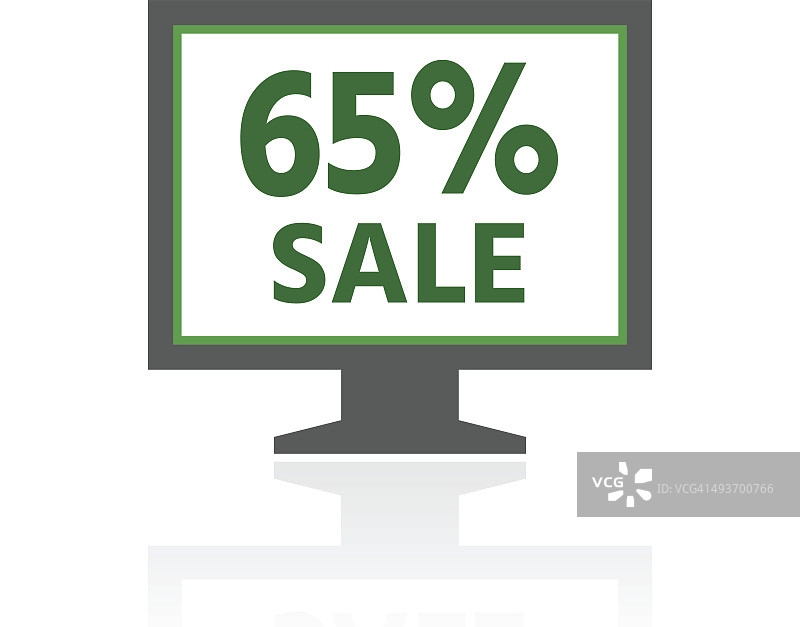 电脑显示器图标上的白色背景。——FreshSeries图片素材