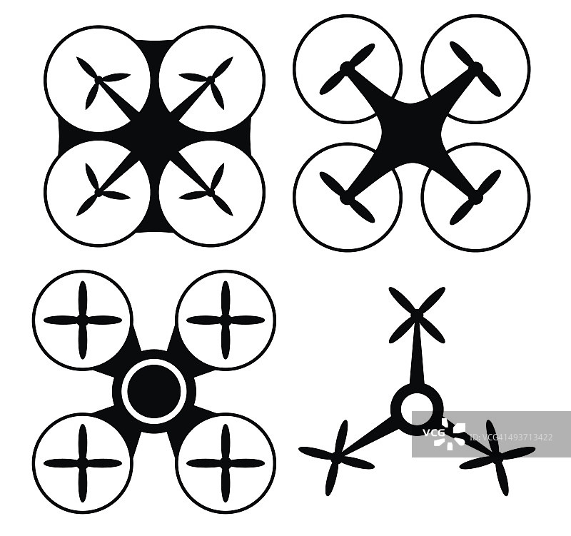 四轴飞行器图标合集图片素材