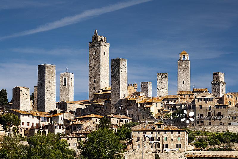 圣吉米尼亚诺天际线图片素材