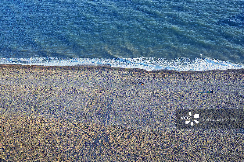 俯瞰布莱顿海滩图片素材