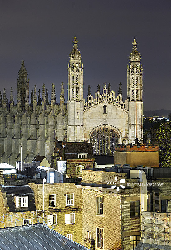 剑桥夜景鸟瞰图片素材