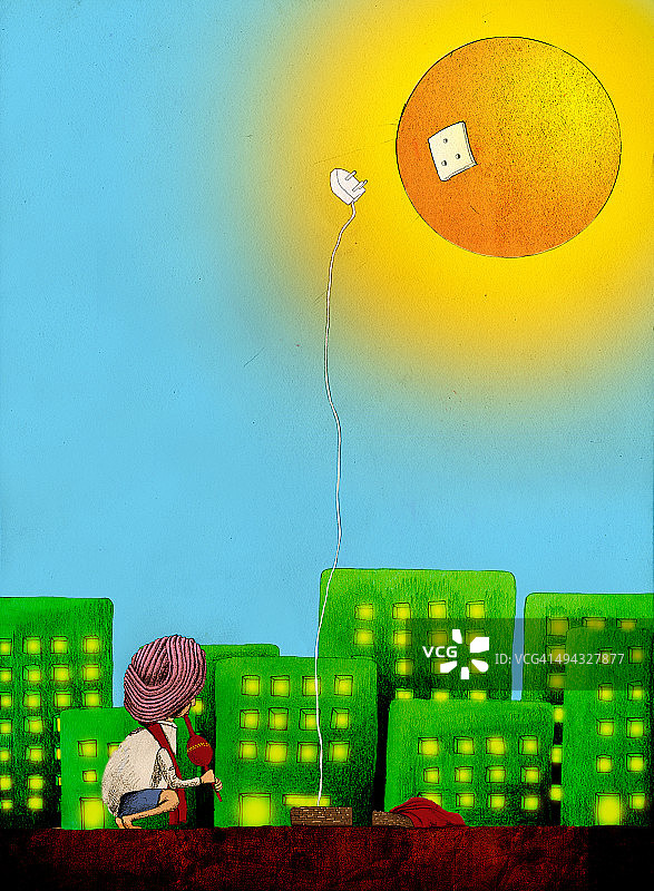 太阳能利用概念图图片素材