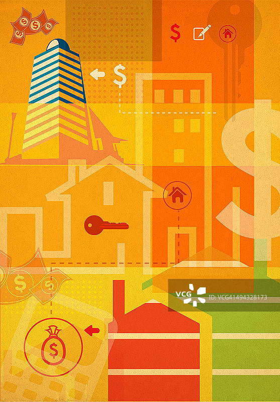 家庭财务场景插画图片素材