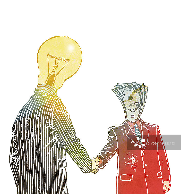 创意与资金的合作图片素材