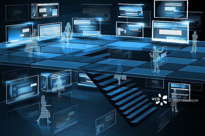 计算机网络示意图图片素材