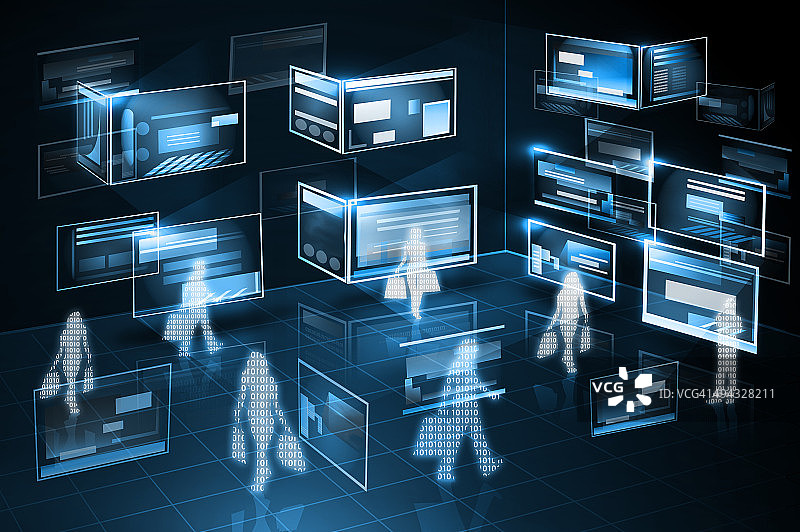 计算机网络示意图图片素材