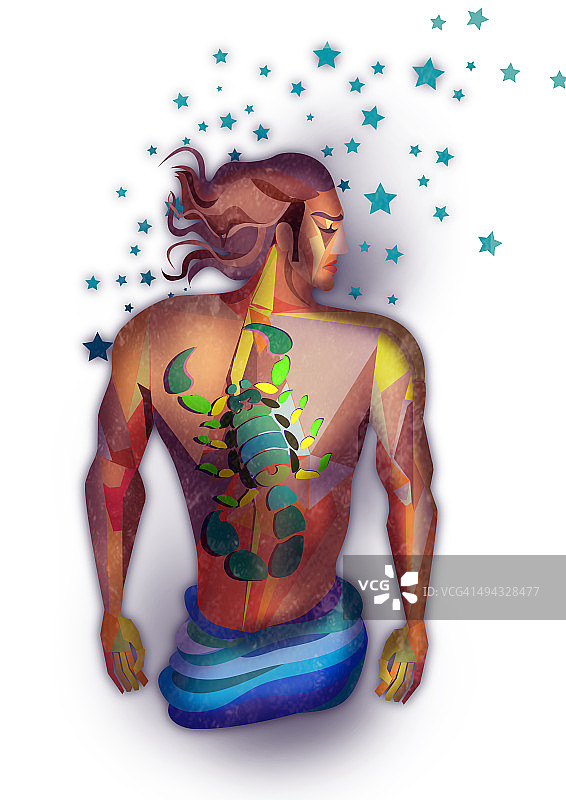 白色背景上的天蝎座标志图片素材