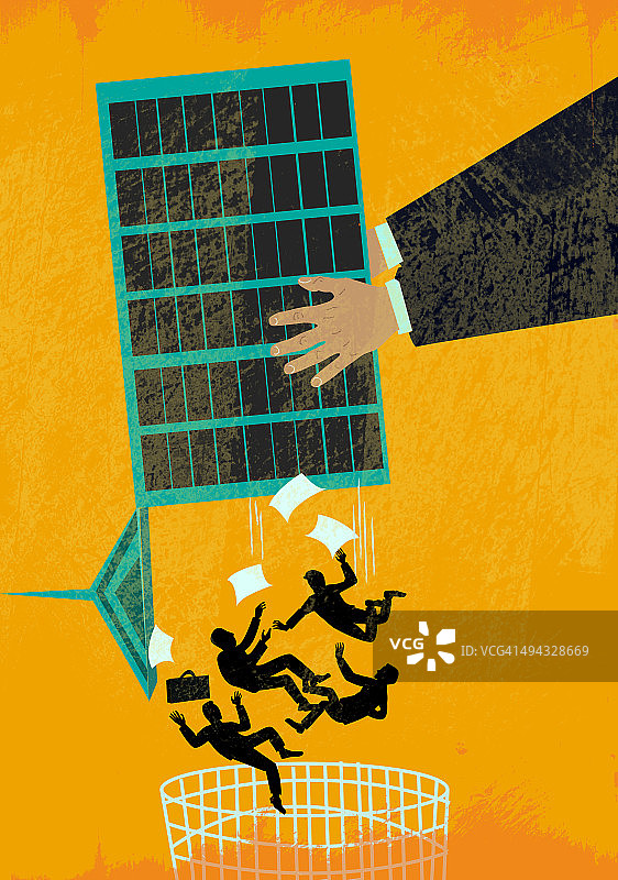 商业衰退插画图片素材