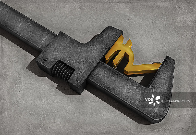 扳手修理卢比符号图片素材