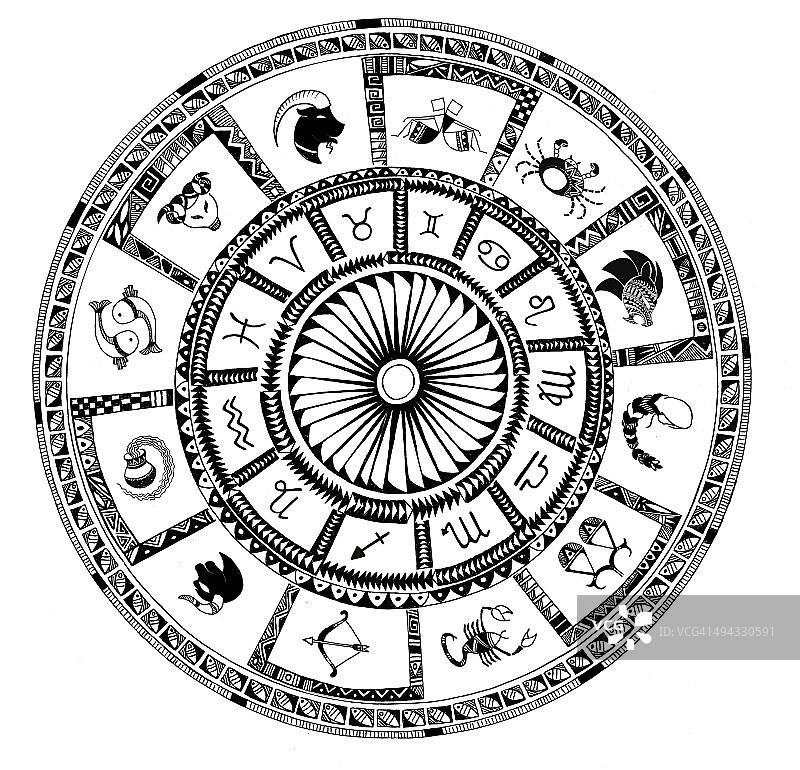 十二星座插画图片素材