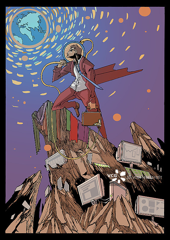 决心征服世界的商人示意图图片素材