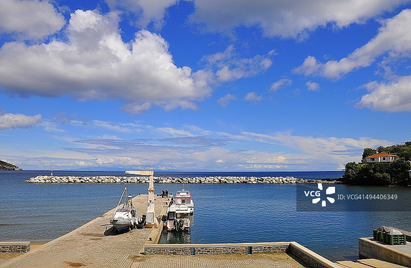 瓦托佩迪修道院港口图片素材