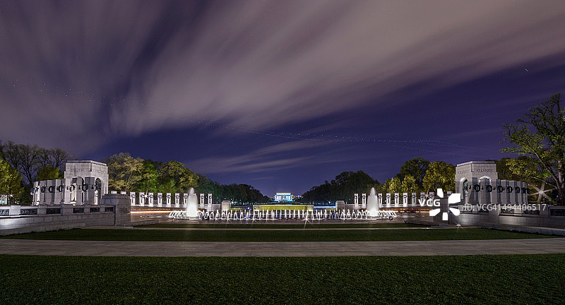 二战纪念碑广角图图片素材