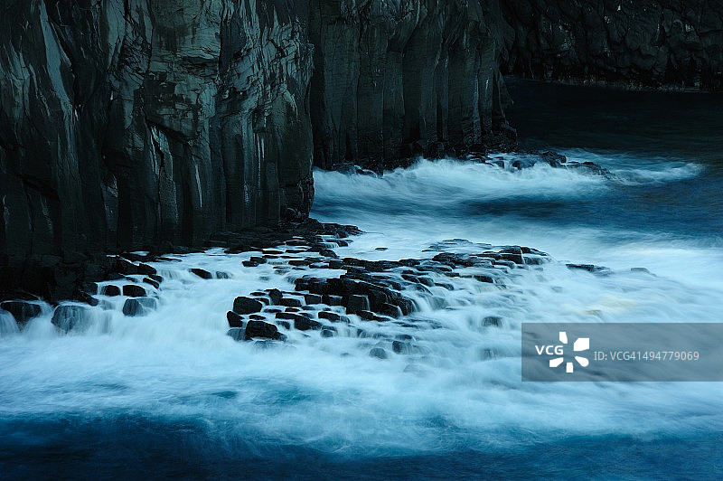 城崎海岸的火山岩地貌图片素材