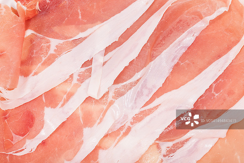 红色火腿切片图片素材