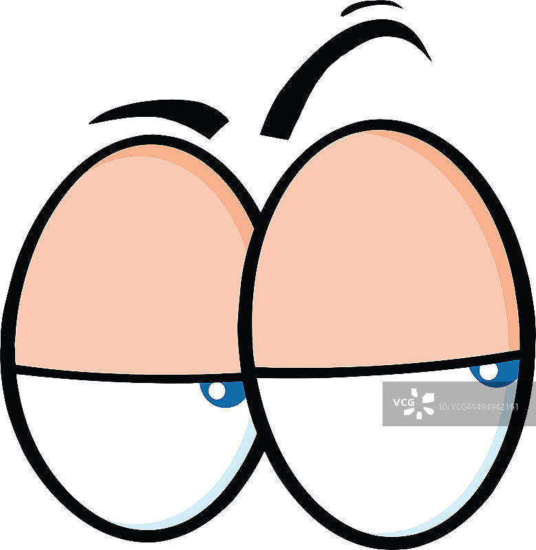 可疑的卡通眼睛图片素材