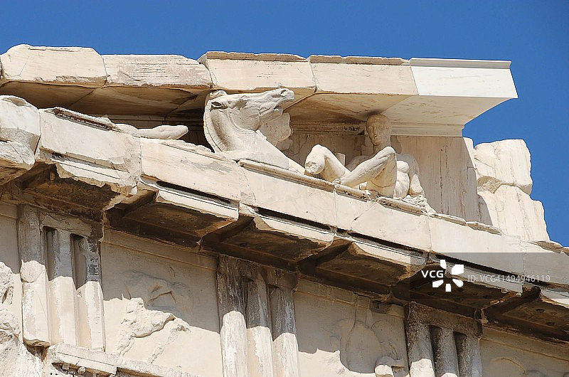 雅典卫城帕特农神庙细节图片素材