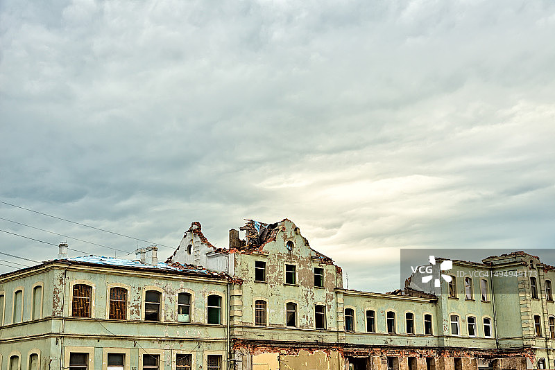 被拆毁的建筑物图片素材