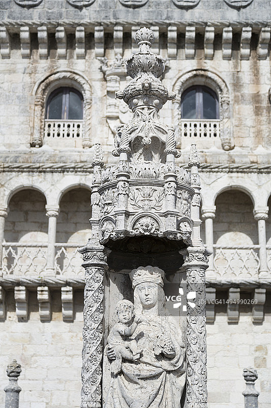 贝伦塔附近的雕像，里斯本图片素材