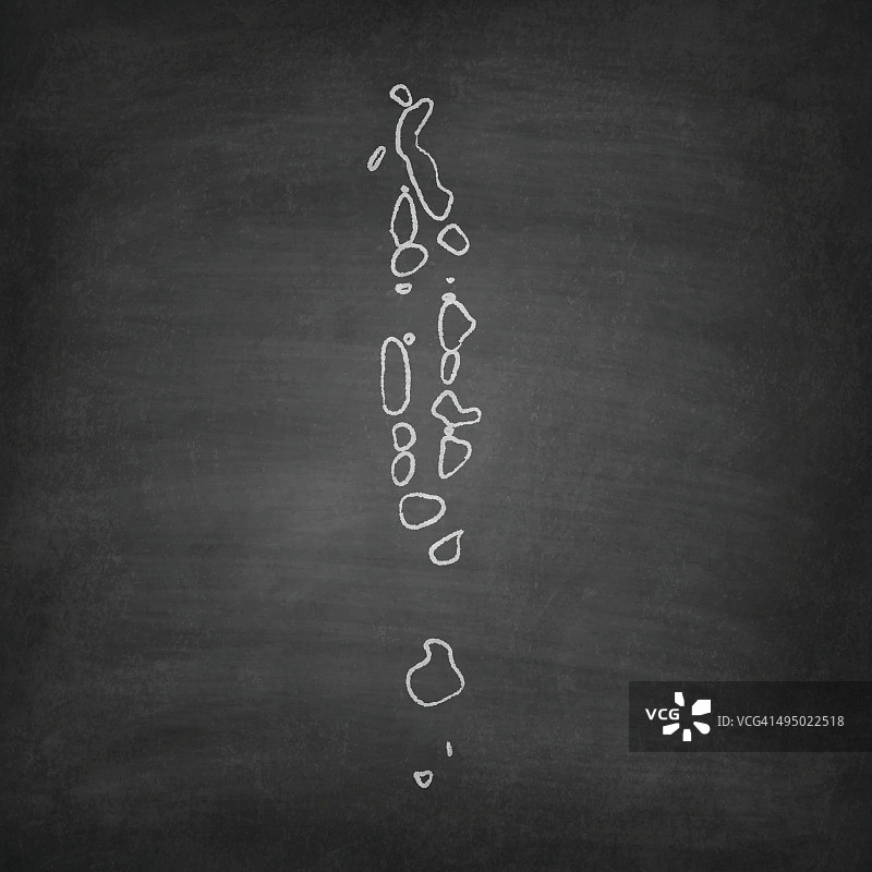 黑板上的马尔代夫地图图片素材