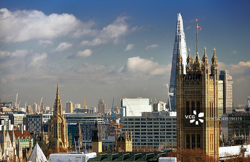 伦敦城市景观：新旧融合图片素材