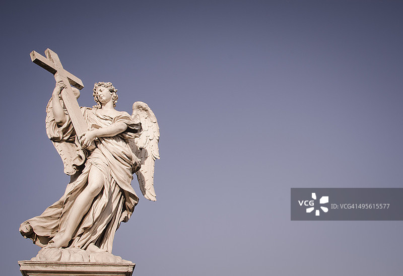 罗马圣天使桥雕像图片素材