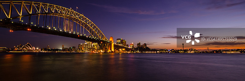 悉尼海港大桥日落景色图片素材