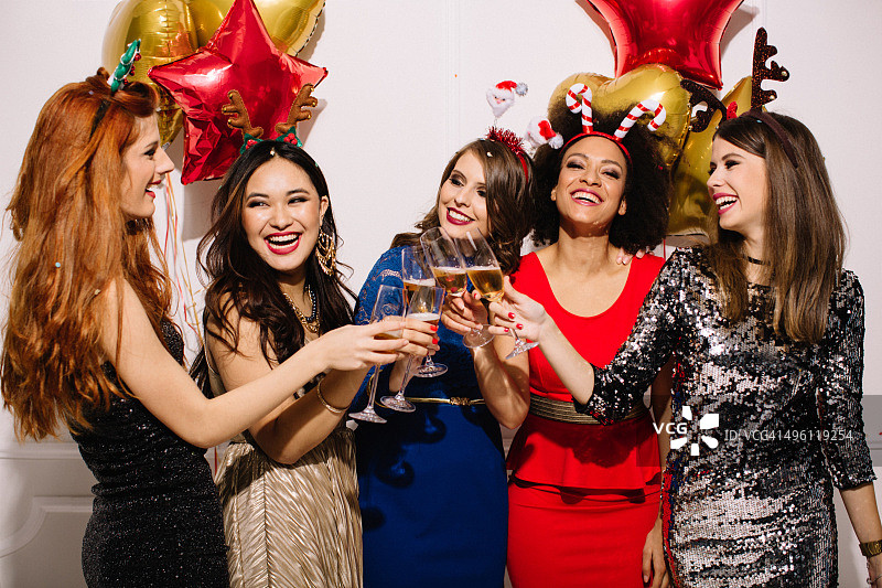 新年快乐少女们图片素材