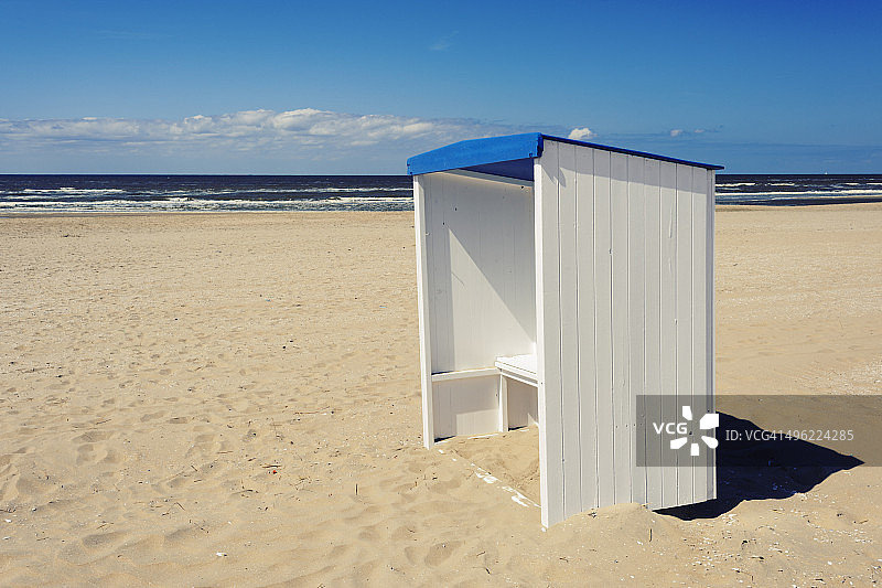 荷兰海滩小屋图片素材