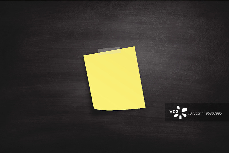 黑板上的空白便签图片素材