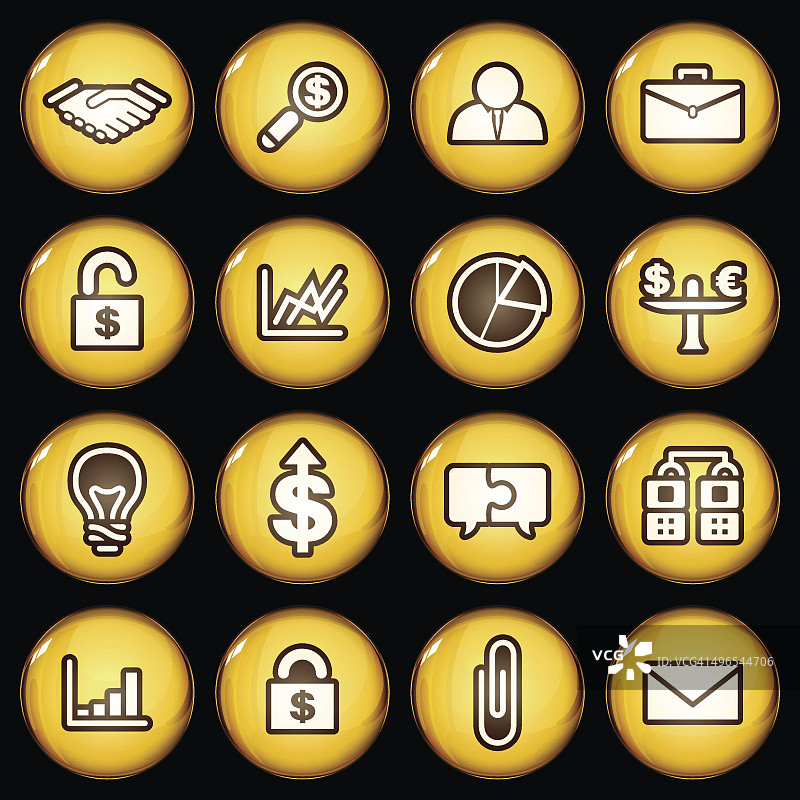 金色商业图标图片素材