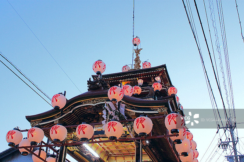 日本传统节日彩车图片素材