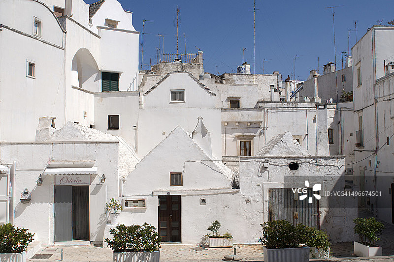 普利亚马丁纳弗兰卡白色房屋景色图片素材