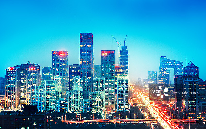 北京天际线图片素材