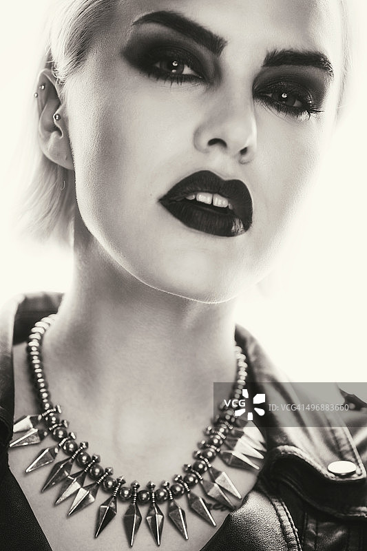 浓妆美女肖像图片素材