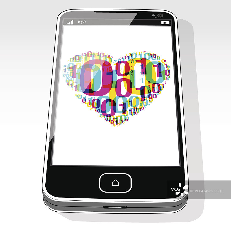 智能手机数字爱情图片素材