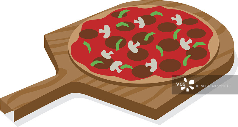 意大利香肠披萨图片素材