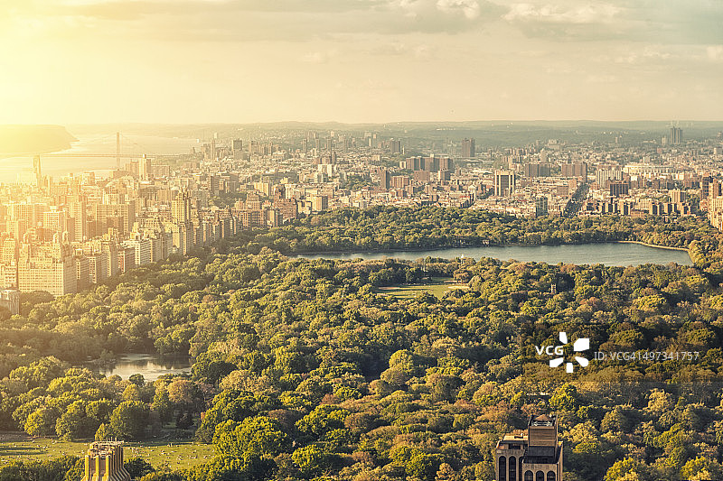 中央公园鸟瞰图图片素材