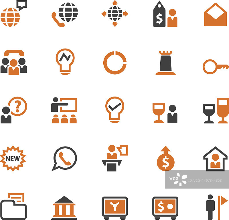 一组商业图标图片素材