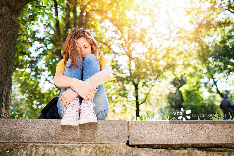 沮丧的少女图片素材