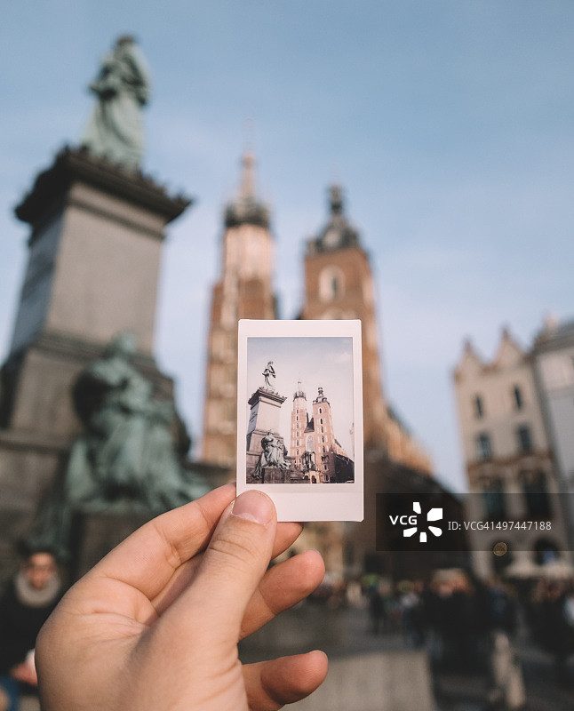 波兰的即时照片展示图片素材